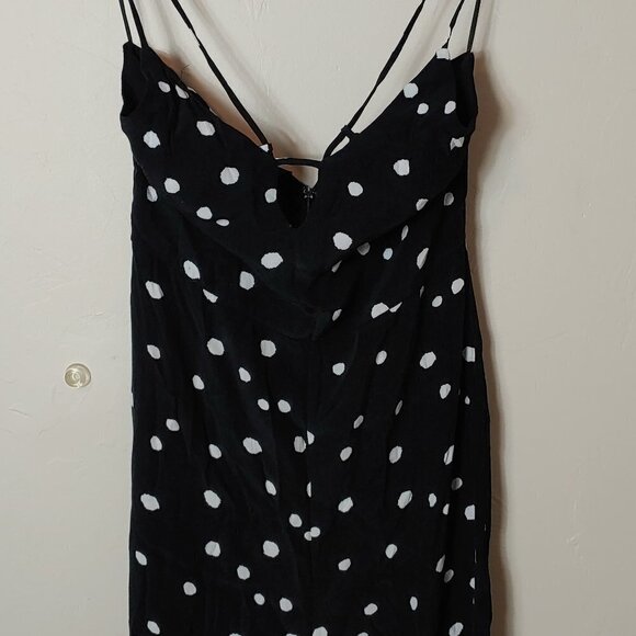 Topshop Polka Dot Jumper Rockbilly Spaghetti Strap Black White Retro Y2K - Picture 8 of 8